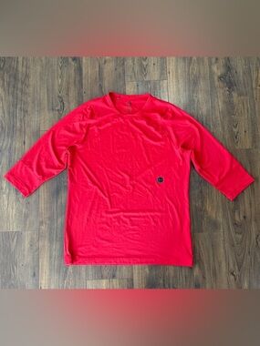 Under Armour Shirt Mens Large Red 3/4 Sleeve Rush Celliant Recovery Shirt